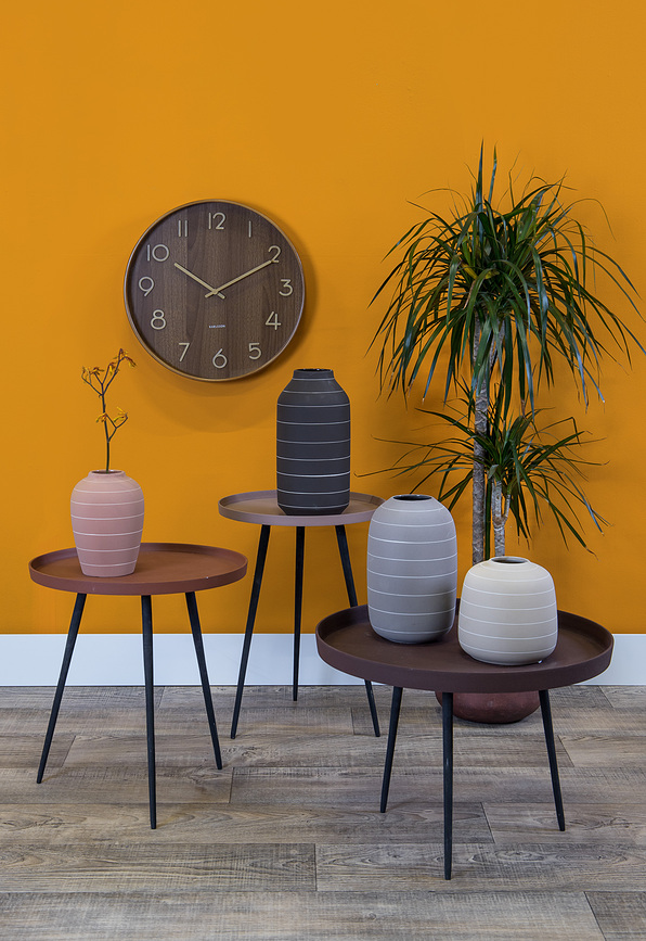 Pure Horloge Murale, moyenne, bois foncé