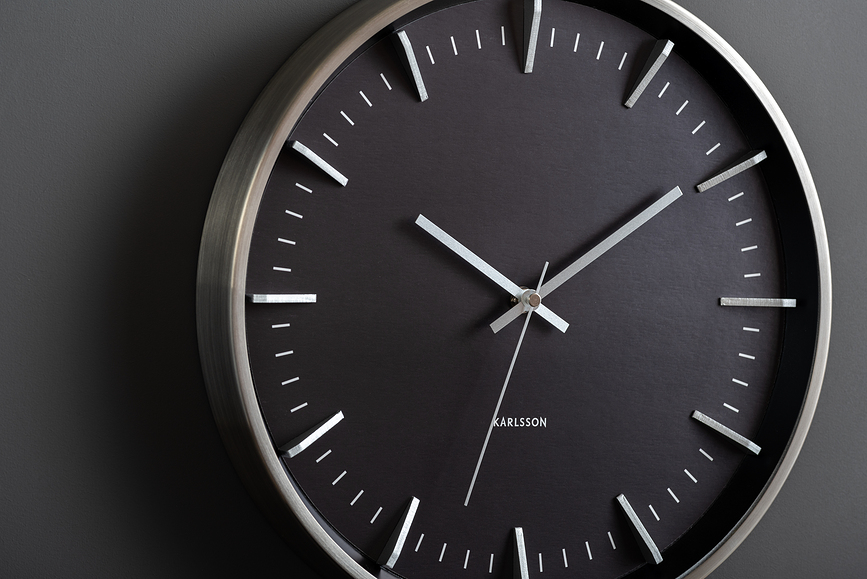 Raised Batons Ρολόι Τοίχου, ασημί