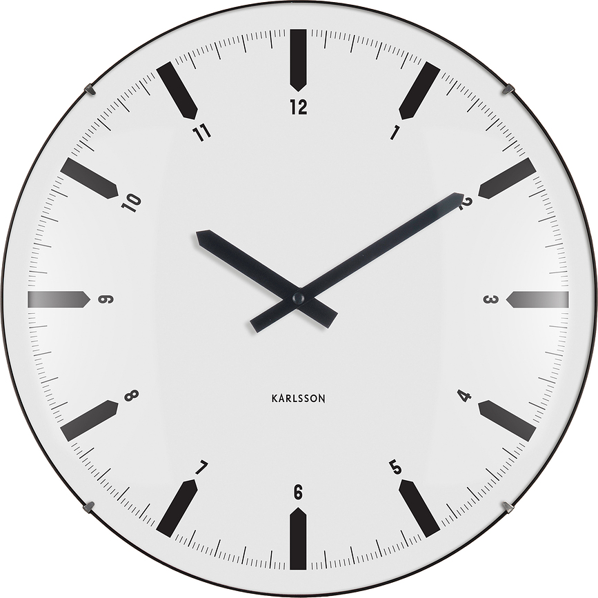Realista Dome Horloge murale, blanche
