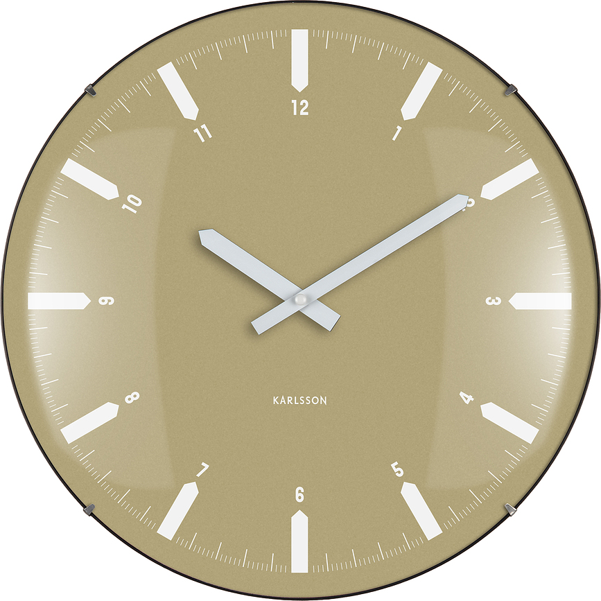Realista Dome Horloge murale, olive
