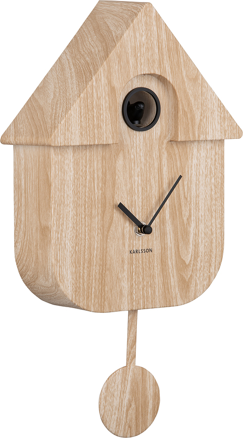 Reloj de Cuco de Pared Modern Cuckoo, de madera clara