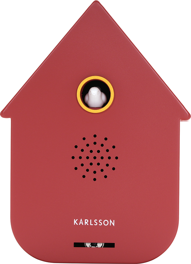 Reloj de Cuco interactivo Modern Cuckoo, rojo