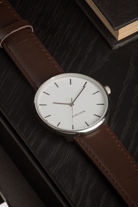 Reloj de hombre Minimal, blanco