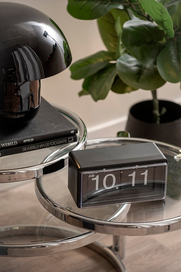 Reloj Flip Boxed, de pared o de mesa, retro, blanco