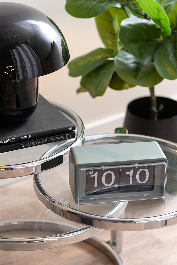 Reloj Flip Boxed, de pared o de mesa, retro, blanco