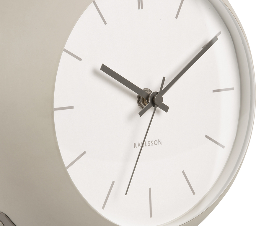 Reloj de mesa Nirvana Globe, gris beige