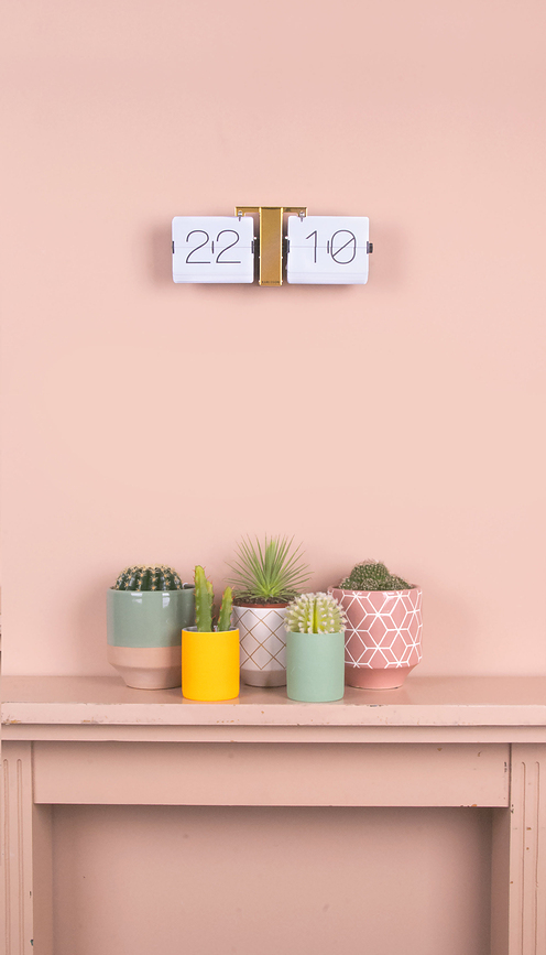 Reloj de Paletas No Case, blanco