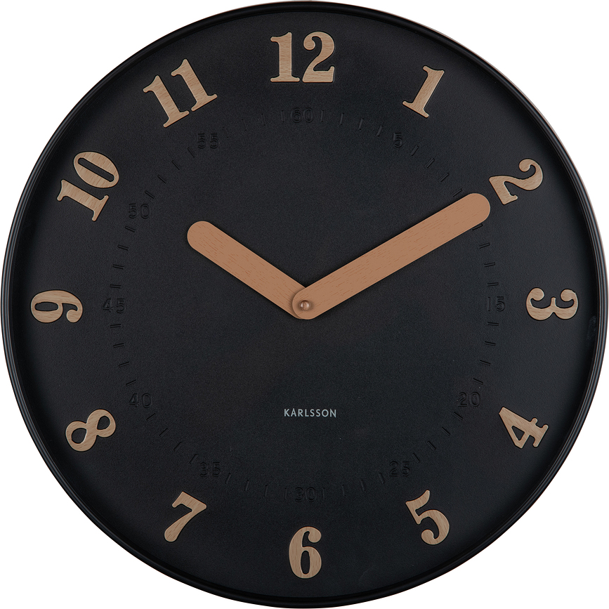 Reloj de pared Amena, negro