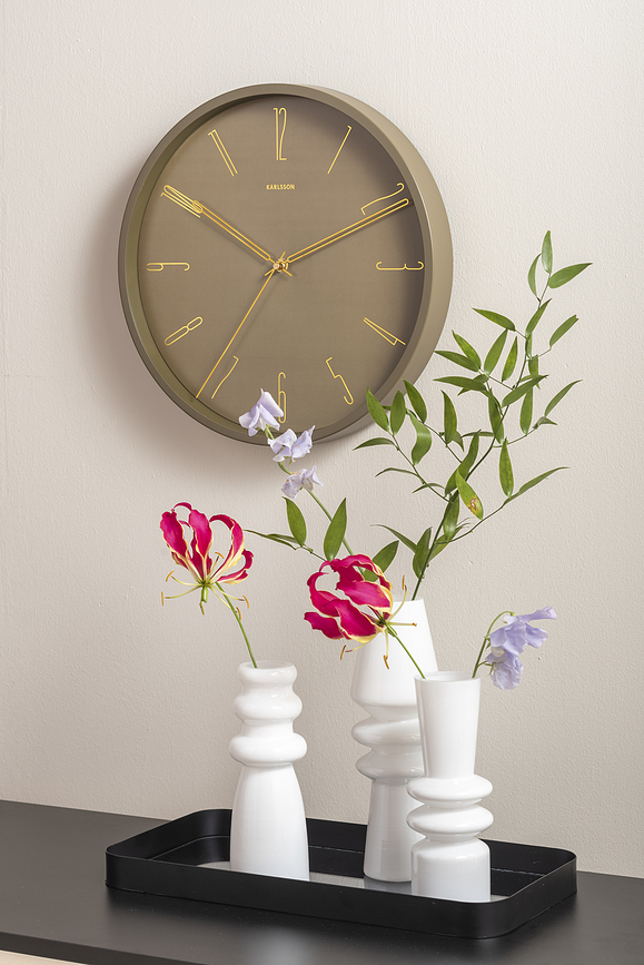 Reloj de Pared Belle Numbers, gris