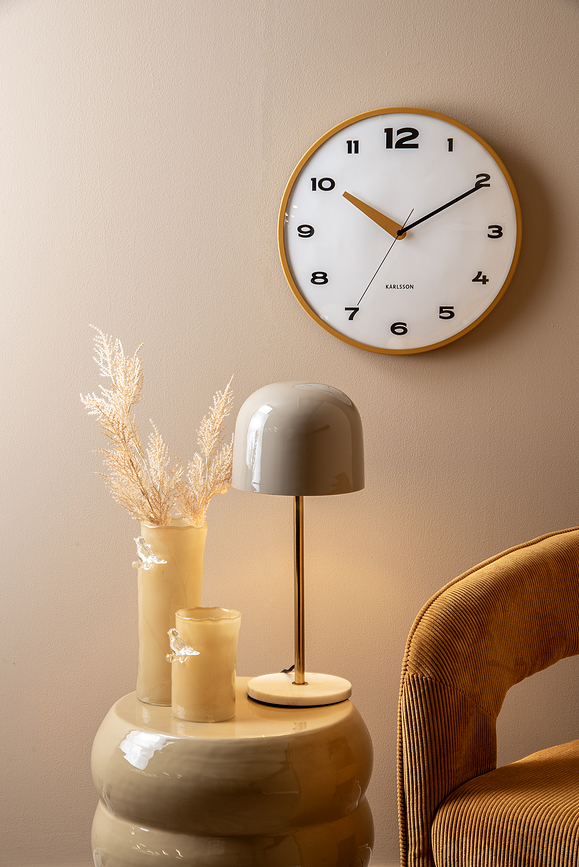 Reloj de Pared Brisk Dome, amarillo