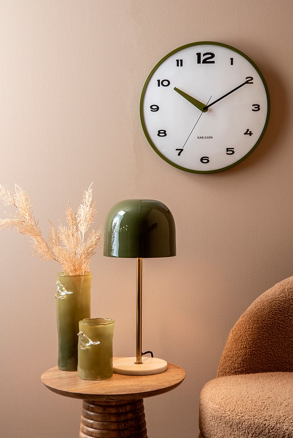 Reloj de Pared Brisk Dome, amarillo