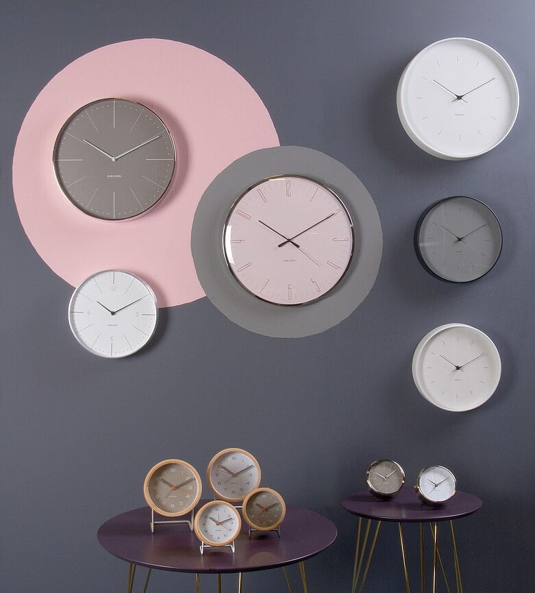 Reloj de Pared Butterfly, 37,5 cm, gris