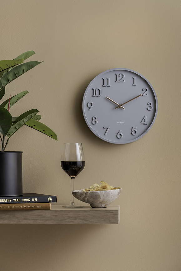 Reloj de pared Calma, verde oscuro