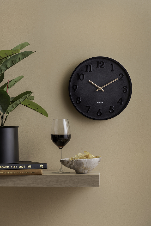 Reloj de pared Calma, verde oscuro