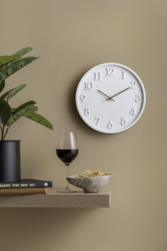 Reloj de pared Calma, verde oscuro