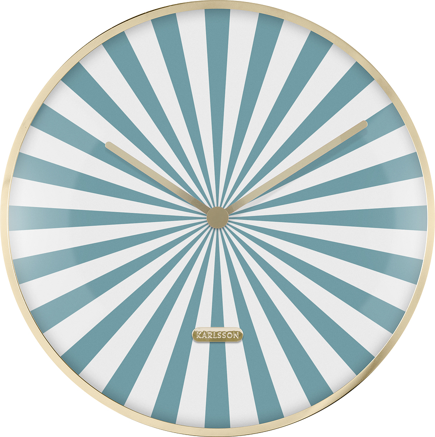 Reloj de Pared Candy Swirl, turquesa y blanco