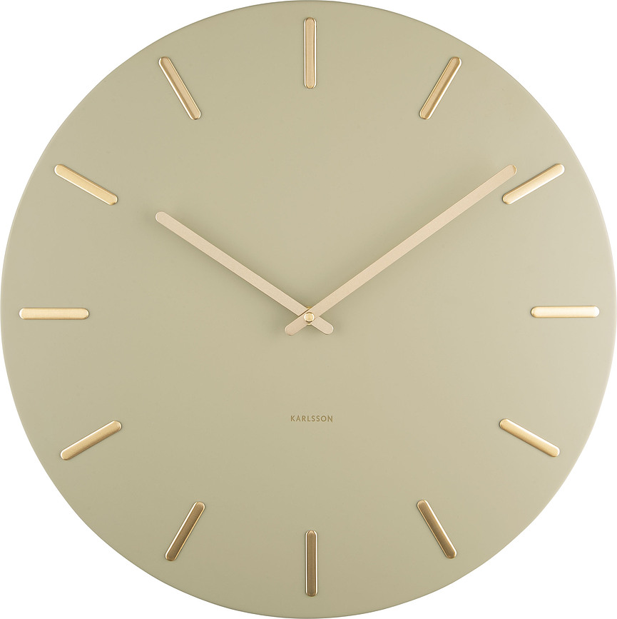 Reloj de pared Charm, verde oliva