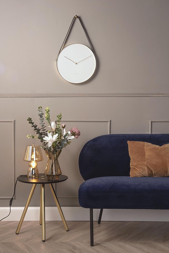 Reloj de Pared con correa Belt, blanco