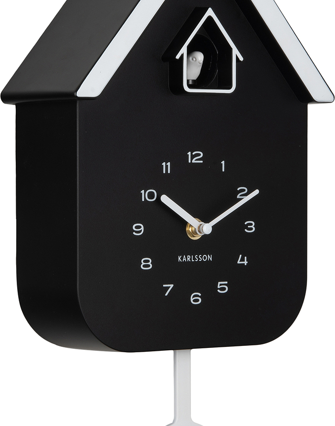 Reloj de Pared con Cuco Dupla Color Cuckoo, lavanda y naranja