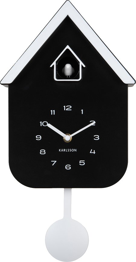 Reloj de Pared con Cuco Dupla Color Cuckoo, lavanda y naranja