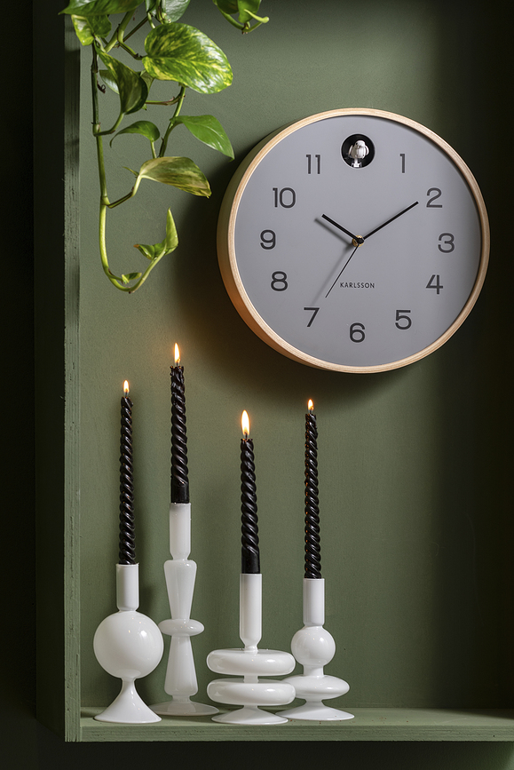 Reloj de Pared con cuco Natural Cuckoo, blanco