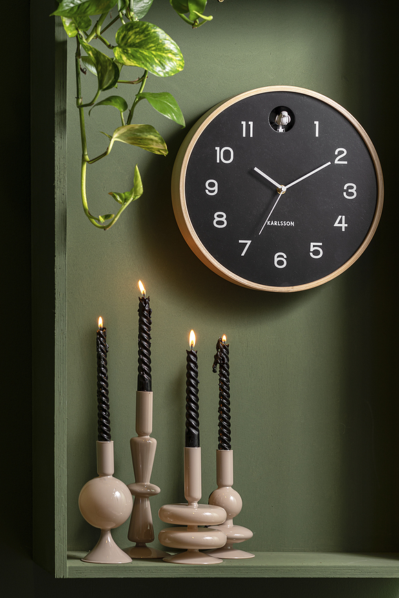 Reloj de Pared con cuco Natural Cuckoo, blanco