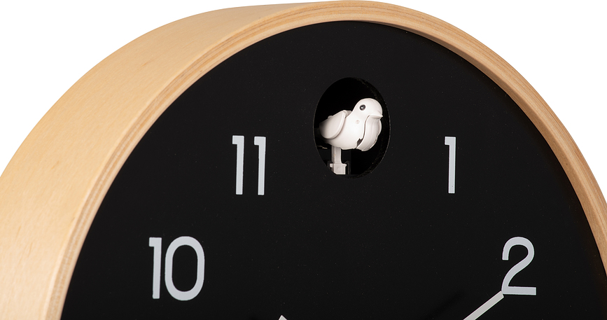 Reloj de Pared con cuco Natural Cuckoo, blanco