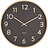 Reloj de pared con marco de madera Pure, 40 cm, negro