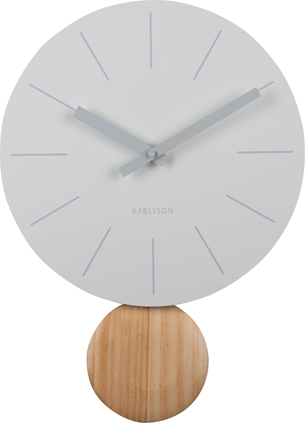 Reloj de pared con péndulo Arlo, blanco