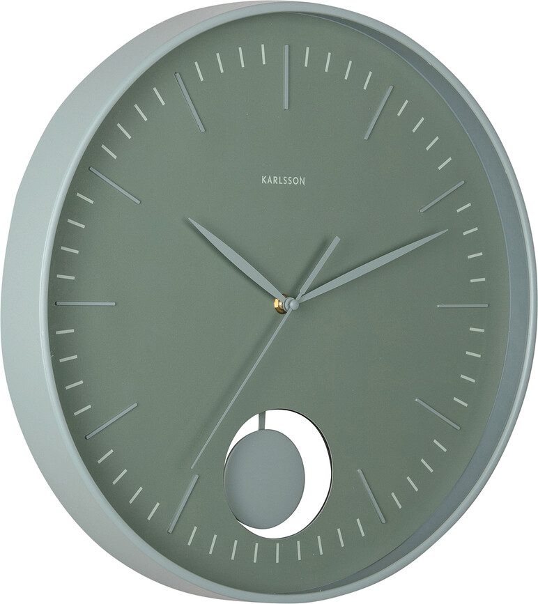 Reloj de Pared con péndulo Grato, verde bosque
