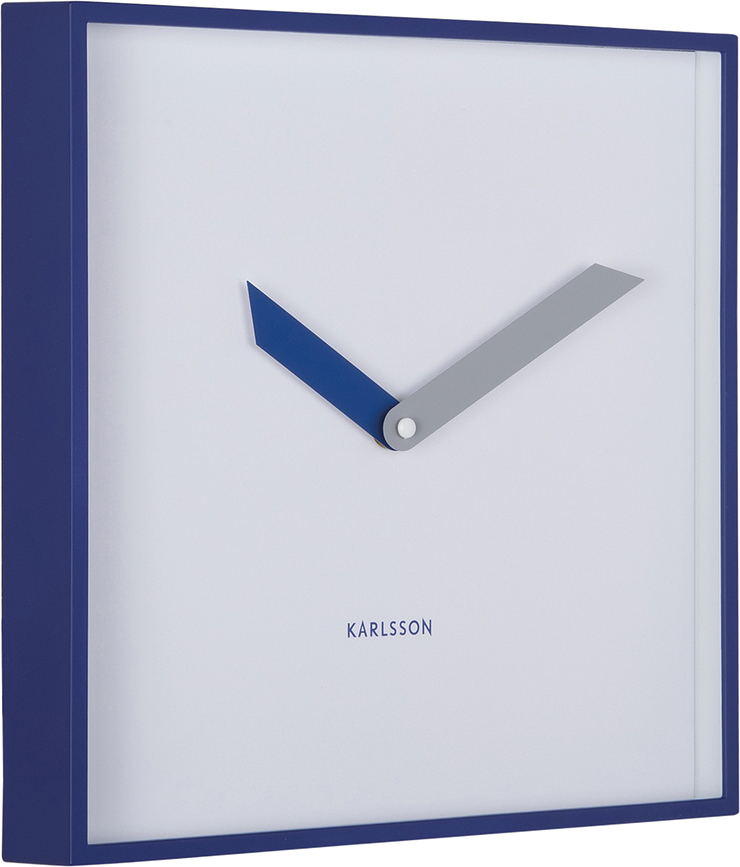 Reloj de pared cuadrado Cool Retro, azul cobalto