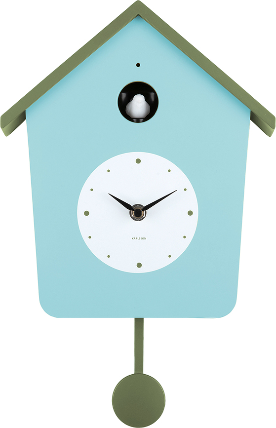 Reloj de Pared con cuco Cuckoo Light, verde oscuro