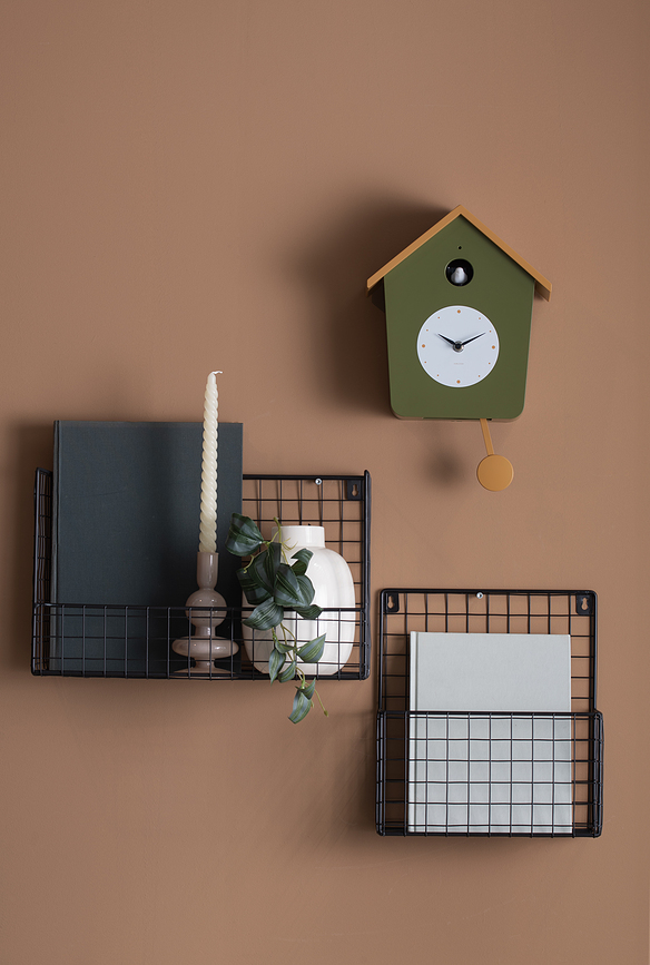 Reloj de Pared con cuco Cuckoo Light, verde oscuro