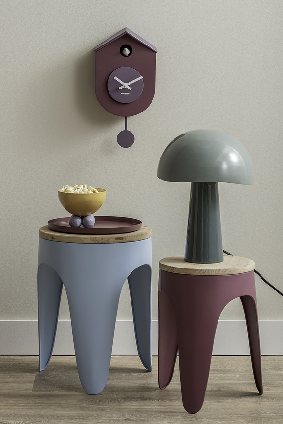 Reloj de pared de cuco Grato Cuckoo, violeta