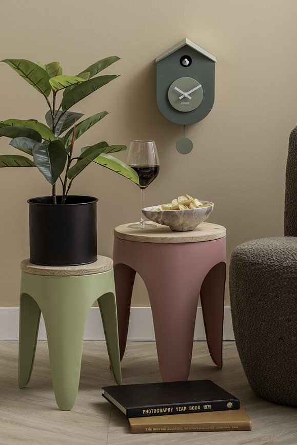 Reloj de pared de cuco Grato Cuckoo, violeta