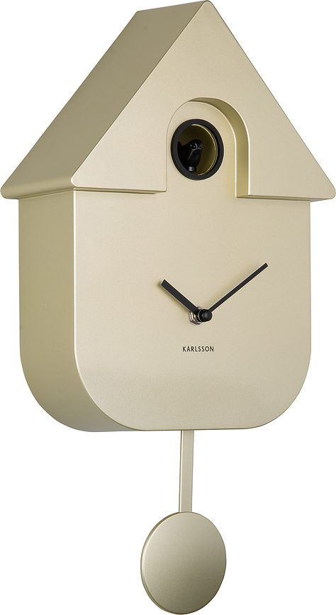 Reloj de pared de cuco, metálico, Modern Cuckoo
