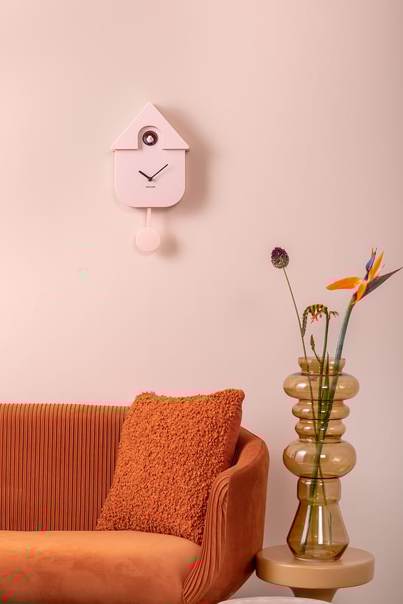 Reloj de pared de cuco Modern Cuckoo, ocre