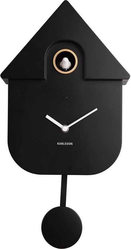 Reloj de pared de cuco Modern Cuckoo, ocre