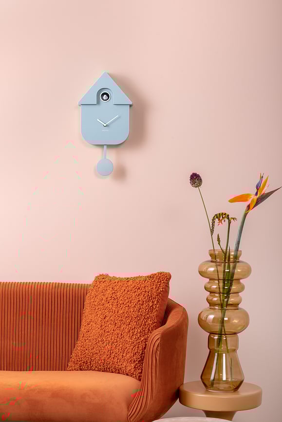 Reloj de pared de cuco Modern Cuckoo, ocre