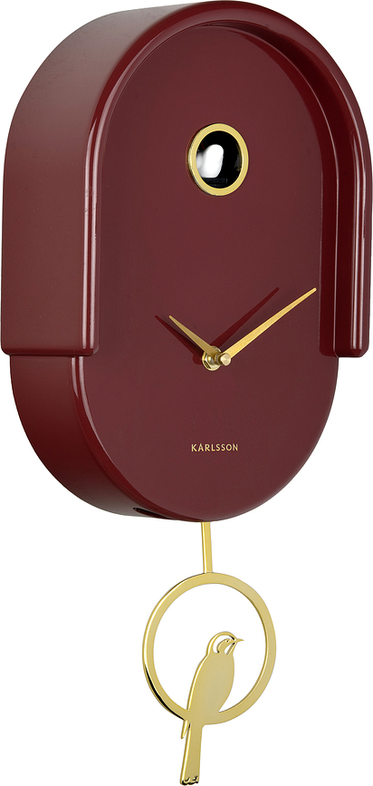 Reloj de Pared de cuco Tweet, burdeos