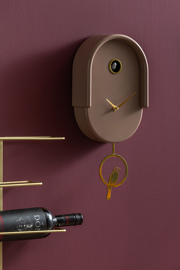 Reloj de pared de cuco Tweet, lila