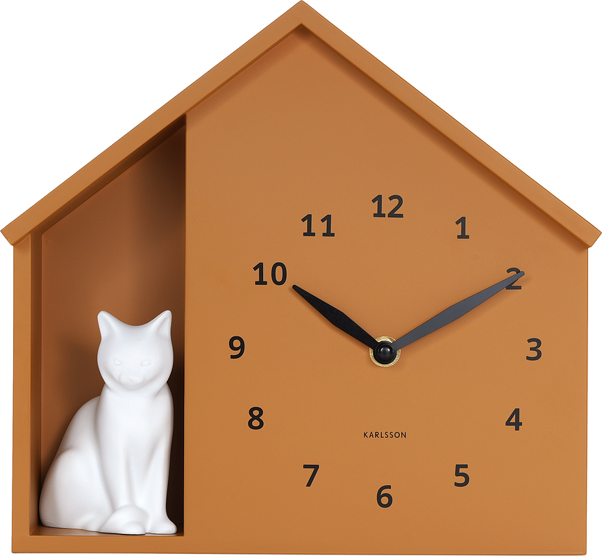 Reloj de pared, diseño de gato sentado