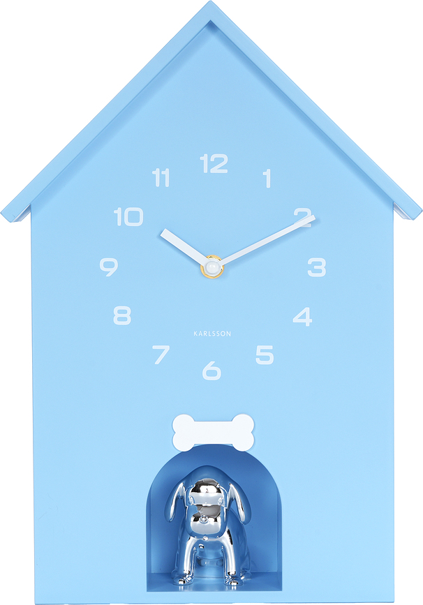 Reloj de Pared Dog House, celeste