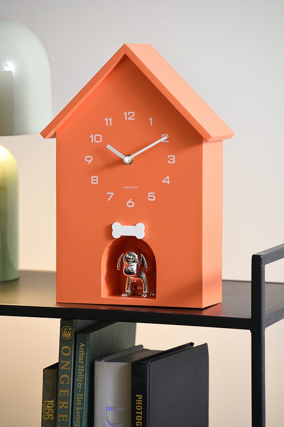 Reloj de Pared Dog House, naranja