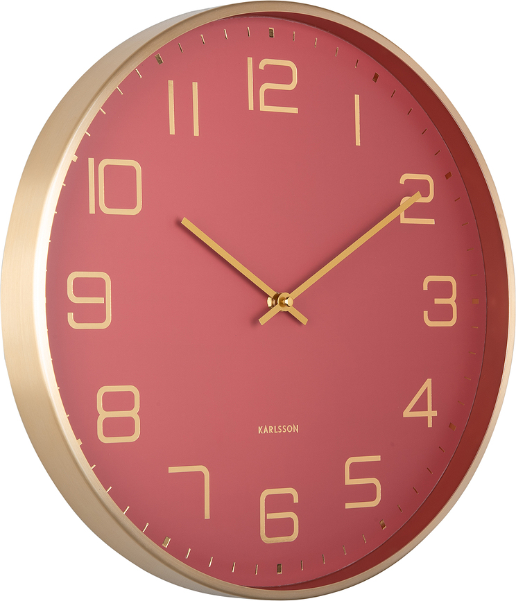 Reloj de pared Elegance Glow, rojo