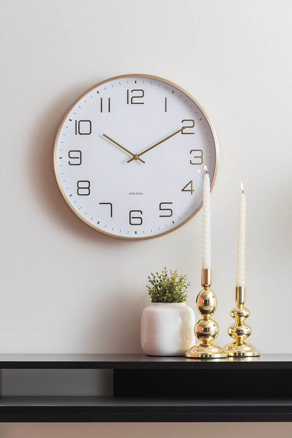 Reloj de Pared Elegance Glow, blanco