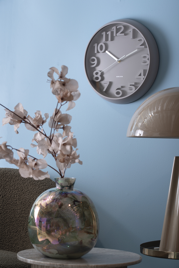 Reloj de Pared Elevated Classic Numbers, rosa pastel