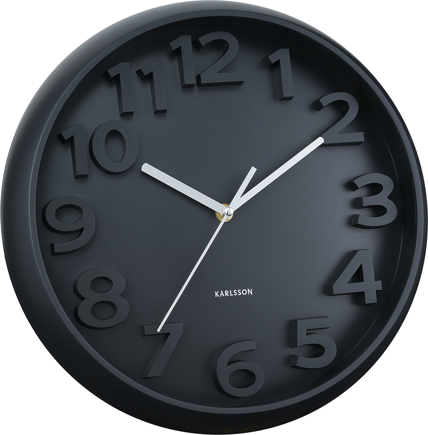 Reloj de Pared Elevated Classic Numbers, rosa pastel