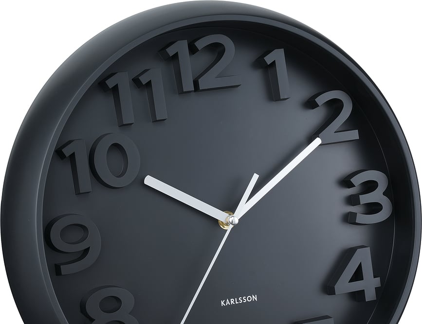 Reloj de Pared Elevated Classic Numbers, rosa pastel