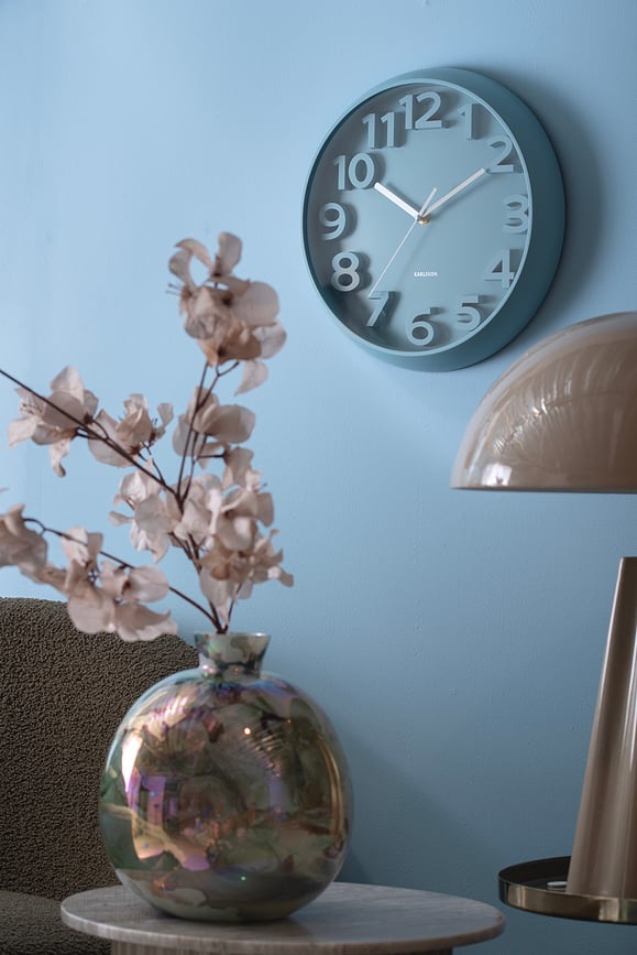 Reloj de Pared Elevated Classic Numbers, rosa pastel